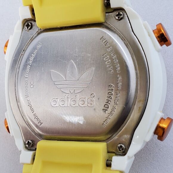 Adidas Originals 44MM Men Digital Watch Multicolor Case Yellow Bands New Battery - Picture 8 of 16